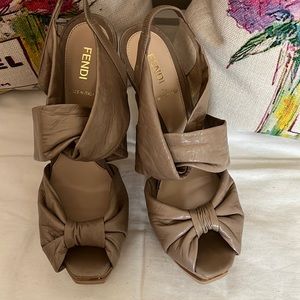Fendi Shoes Size 39.5 US 9.5 Heel Size: 5.5 in.